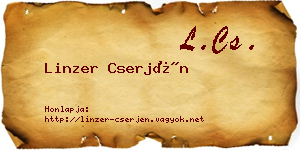 Linzer Cserjén névjegykártya